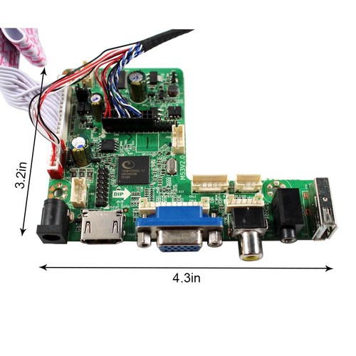 HDUSB VGA AV LCD Controller Board For 10.1" B101EW05 LP101WX1 HSD101PWW1 LCD - Picture 4 of 5