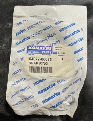 New Komatsu Snap Ring 04077-00085 For Dozers, Cranes, Rock