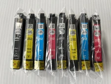 Epson 252 Ink Set of 8 (2 SETS) CMYK NEW OEM Sealed Genuine 2026 Dates WF 7620