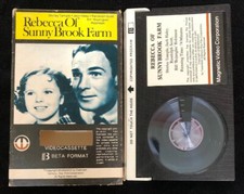 1980 SHIRLEY TEMPLE REBECCA OF SUNNYBROOK FARM BETA MAX VIDEO TAPE. CL-1065