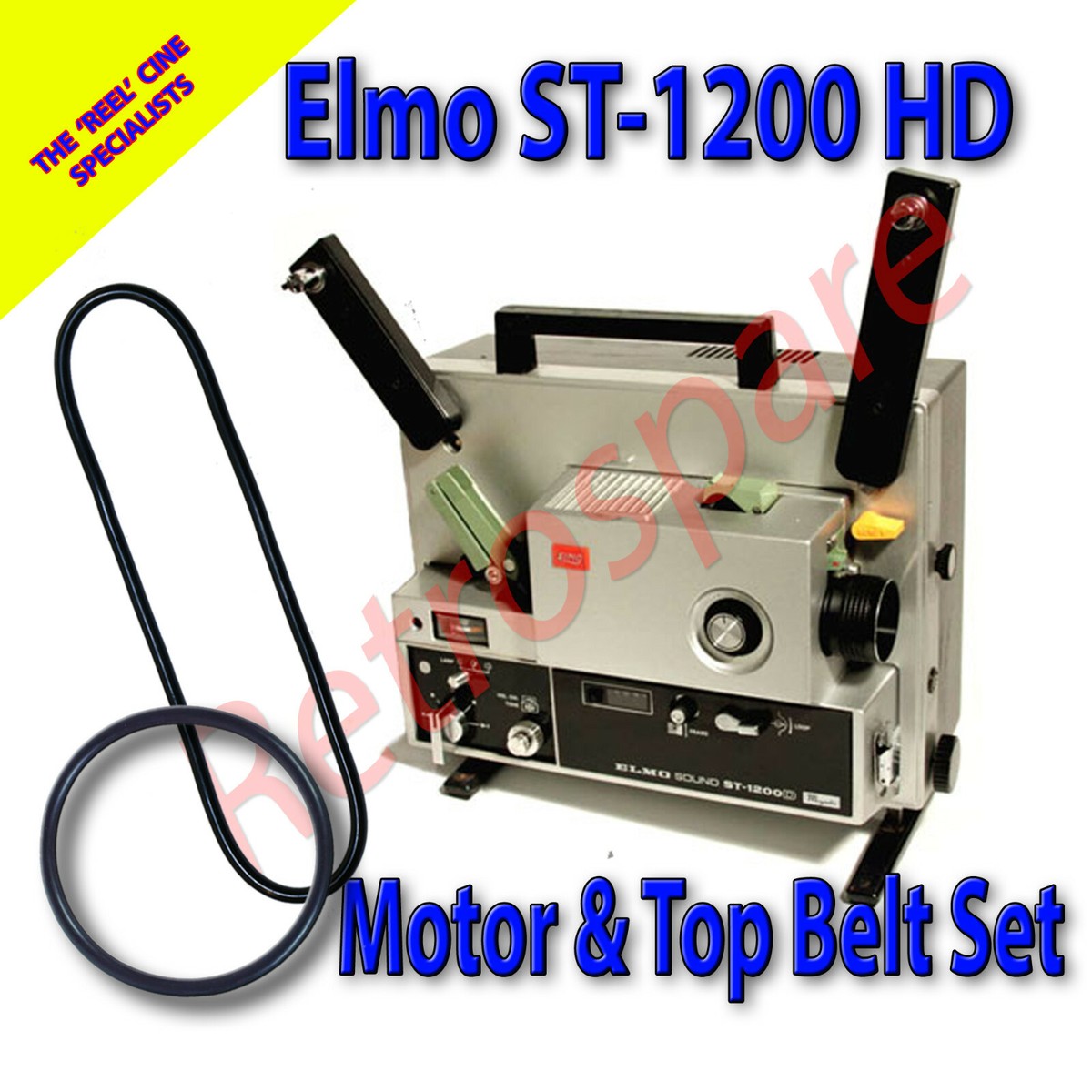 Elmo ST 180 M 2-Track Super 8mm Sound Projector - Loadng & Rewndng A