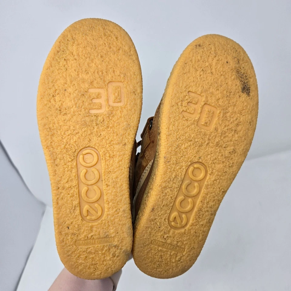 Ecco Niños 12.5 Niños Crepetray Marrón Tostado Cuero Gancho y Lazo Botines Forrados Foto 4 de 4