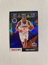 2019-20 Panini Hoops- Kawhi Leonard #17 Lights Camera Action Holo Purple