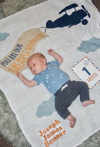 Personalized Milestone Blanket I Will Move Mountains with Photo Props - Picture 3 of 7