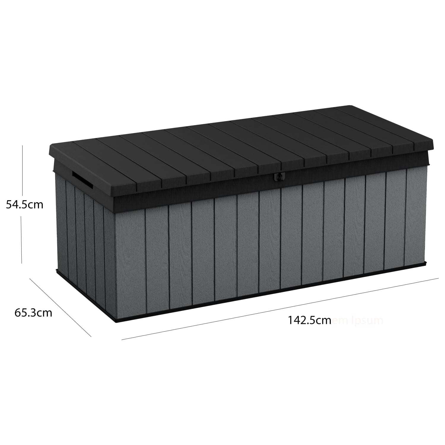 Keter Darwin All Weather Ultra Strong Outdoor Garden Storage Box 380L
