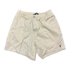 Vintage Polo Ralph Lauren Men's Beige Cotton Chino Shorts Drawstring Waist