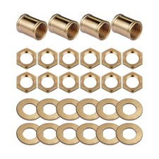 Lamp Pipe Locknut,Lamp Rod Couplings,Brass Lock Nut Fasteners for Standard 1/...