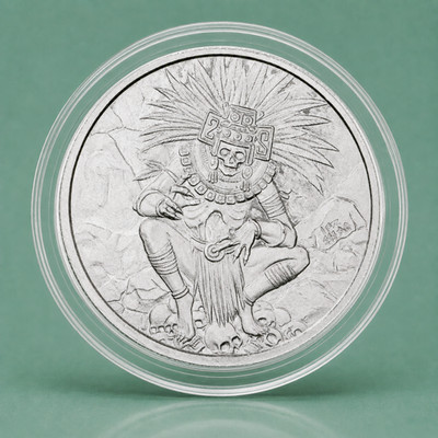 Aztec God of Death Mictlantecuhtli 1 oz Silver Round BU Uncirculated Coin