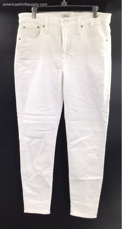 J.Crew Women's White 9" High-Rise Toothpick Jeans Size 32 NWT
