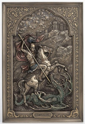 #ad Veronese Design Saint George Dragon Slayer Wall Plaque Multicolor Standard $40.25