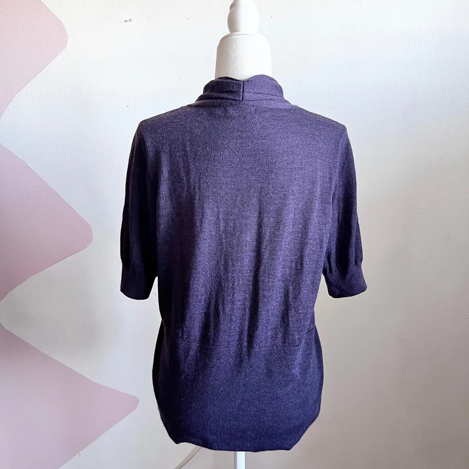 Cárdigan Babydoll The Limited mezcla de lana púrpura Y2K años 2000 Whimsigoth XL Foto 2 de 4