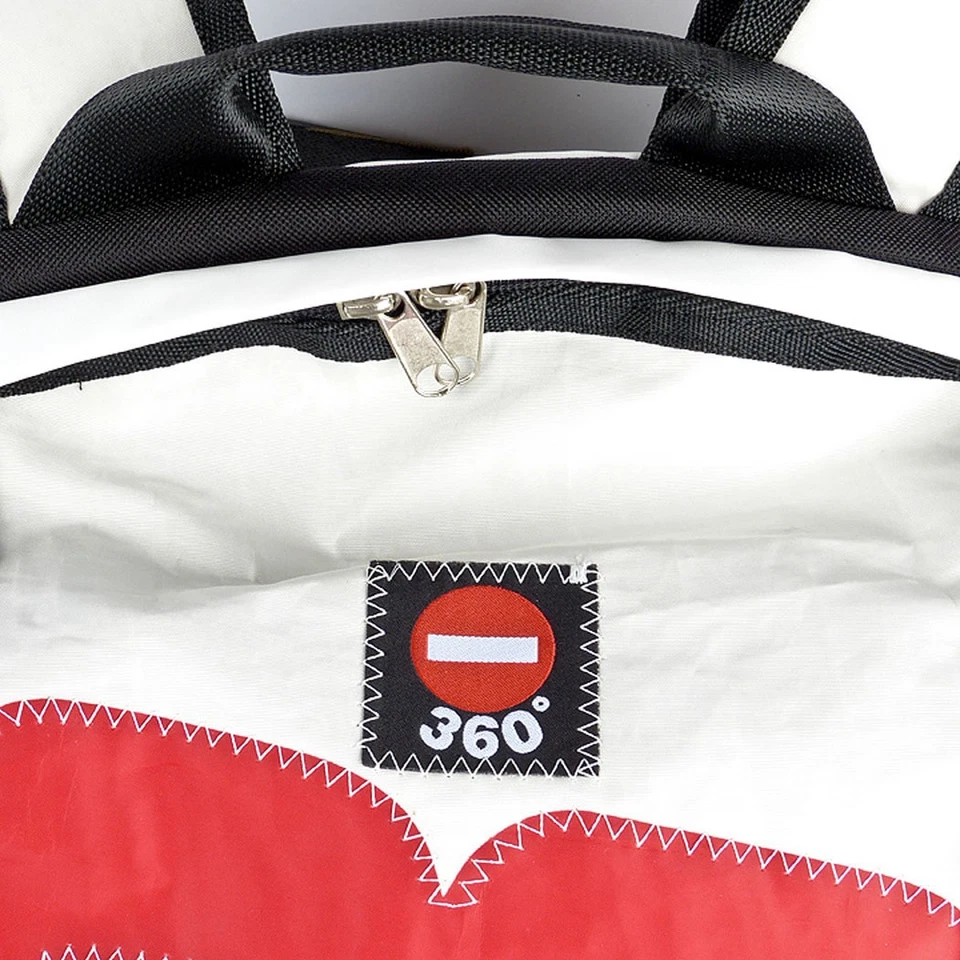 Regatta Rucksack, recycling -Segeltuch, Zahl Rot, zwei Außentaschen - Bild 2 von 4