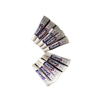  10-TUBES Fixodent Professional Denture Adhesive Cream Travel Size, .35oz Sample