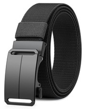 Adjustable Work Belt Nylon Web Tactical Men's Casual Stretch Ratchet Web Belt