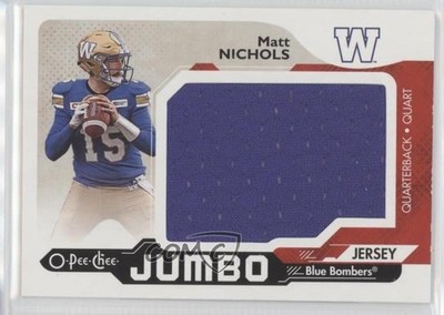 2018 Upper Deck CFL OPC Jumbo Achievements Jerseys Matt Nichols #OPC-MN i9i