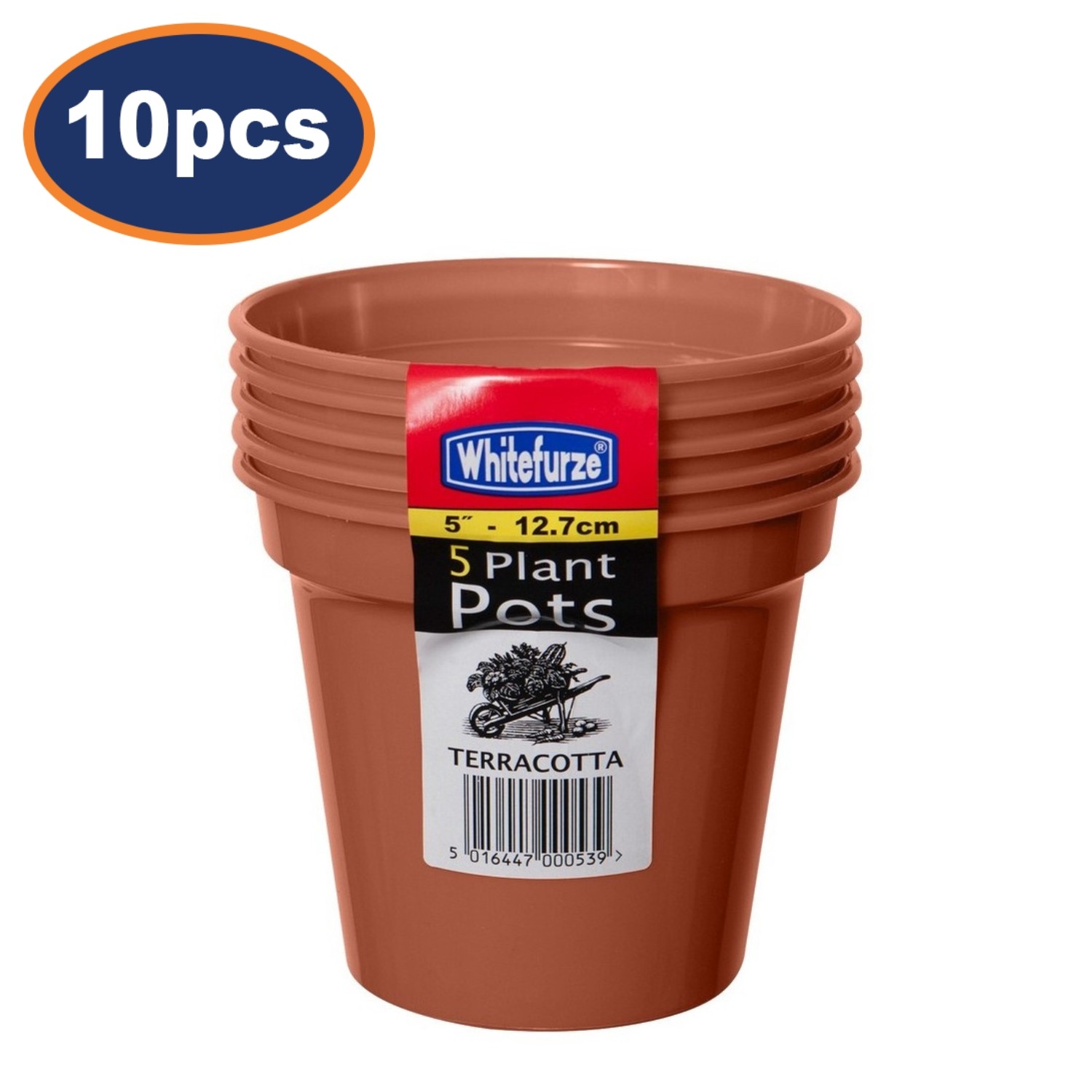 12.7cm Garden Pots Set of 10 Growing Flower Pot Terracotta Garden Patio Planter