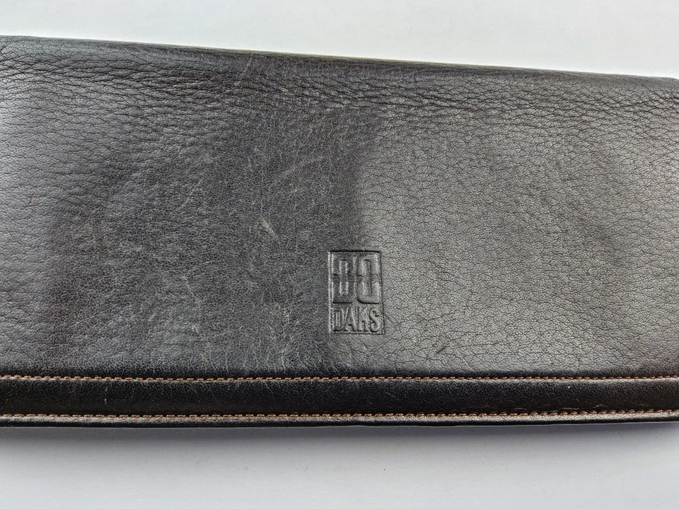 Cartera plegable de cuero tamaño completo Daks London  Foto 2 de 4