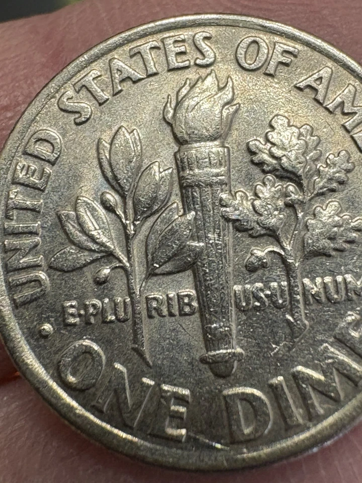 1991 P Mint Off Center Front Dime Error Coin - Image 3 of 4