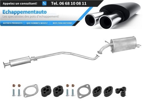 Silencieux central et arrière pour Chevrolet Aveo 1.2 hayon de 2008 à 2013