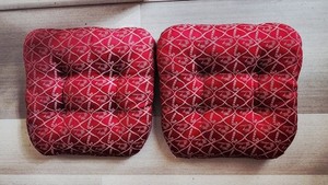 Christmas-themed Chair Cushion With Candy Cane Pattern (Set Of 2 - No Ties)