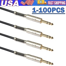 6ft NOISELESS Electric Guitar Bass Cable Pedal AMP Cord 1/4" USA KEYBOARD