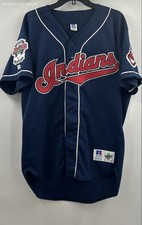 Russell Athletic Mens Blue Cleveland Indians Inaugural Jacobs MLB Jersey Size 48