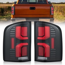 Red LED Tail Lights For 2007-2014 Chevy Silve...