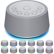 Sleep White Noise Sound Machines 32-Level Volume 30 Sounds 12 Colors Light 5 ...