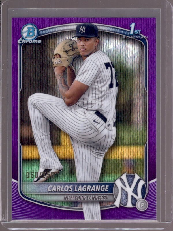 CARLOS LAGRANGE 2025 Bowman Chrome 1st BCP-202 Purple Wave Refractor RC #060/250