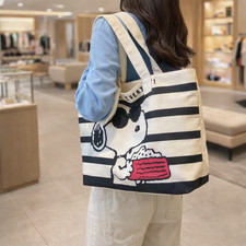 2026 Miniso Snoopy student cartoon large-capacity tote bag new versatile printed