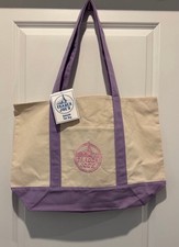 NEW LARGE   Lavender Trader Joe  s Canvas Tote Bag - Spring 2026