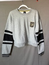 Women's LAFC Stadium Essentials Gray Scrimmage Cropped Pullover Sweatshirt XL