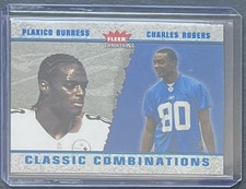 2003 Fleer Tradition Plaxico Burress Charles Rogers Classic Combinations...