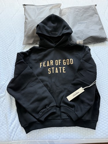 Essentials Fear of God State Black Hoodie | Size XS | SS24| Streetwear FOG