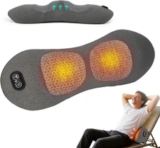 Rechargeable 3 in 1 Lumbar Support Pillow, Electric Lower Back Massager Waist De