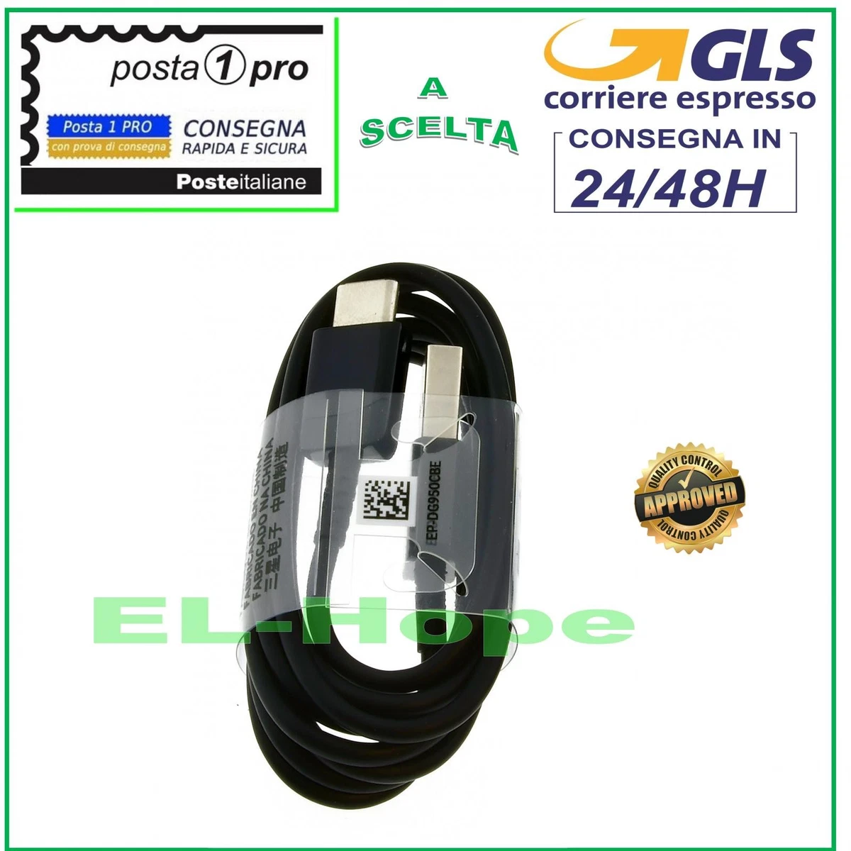 Cavo di tipo C per TCL 20L+ cavo USB intrecciato in nylon 1,3 m cavo di ricarica / sincronizzazione rapida trasferimento dati tipo C - nero
