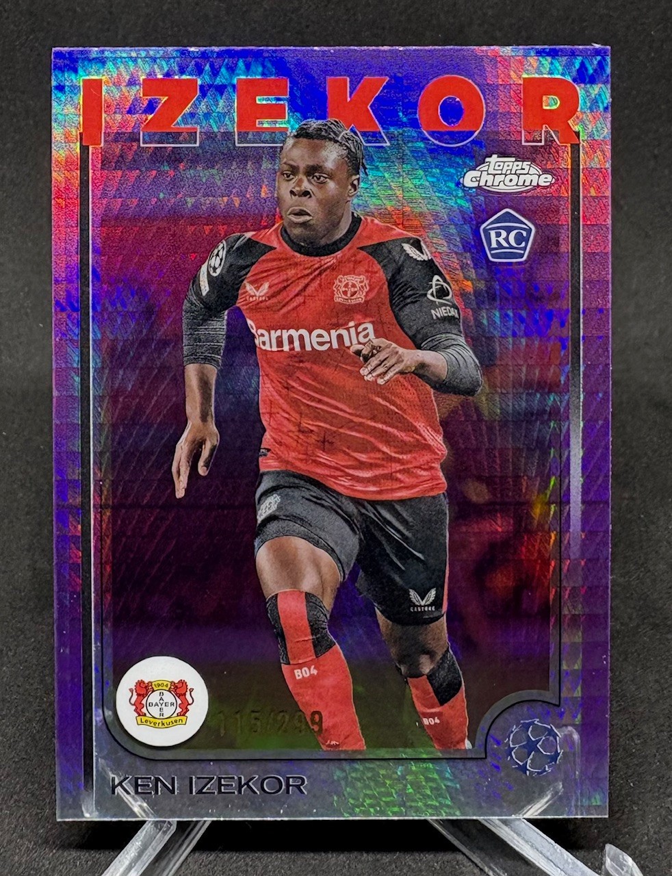 2024-25 Topps UEFA Chrome KEN IZEKOR Rookie #75 Purple Prizm Refractor /299