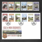 Isle of Man 2013 MNH IOM Railways sg 1831/6 & FDC