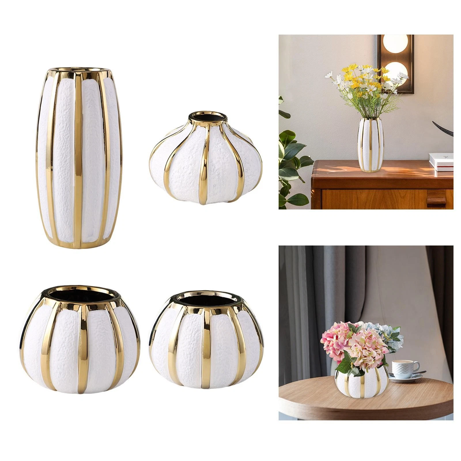Ceramic Vase Porcelain Vases Ornament Desktop Vase Flower Vase for Bathroom,