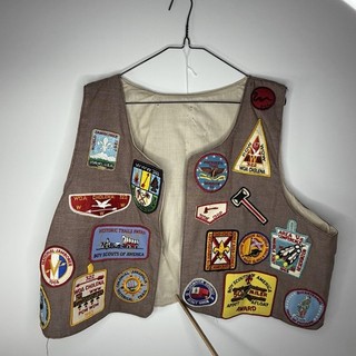 BSA Cloth Vest Loaded with Boy Scout Patches Alabama 1960 70's CR 367