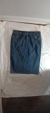 Stylish women's CJ Banks Blue Jean Skirt.