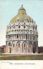 B654 Italy Pisa Il Battistero o San Giovanni vintage postcard