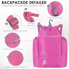 School Bag Waterproof Backpack Swim Bag Lightweight 30L Wet Dry Pockets College