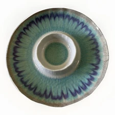 Melamine Plastic Blue Serving Tray Chips Dips Appetizer Dish Plate Charcuterie