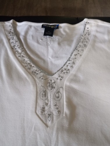 NEW Style&co White Blouse Plus Size 2X Beautiful & Comfortable - Picture 7 of 18