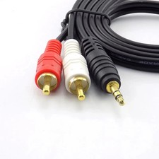 Image of 1.5M 3.5mm Plug Jack Connector to 2 RCA Male Music Stereo Adapter CablE
