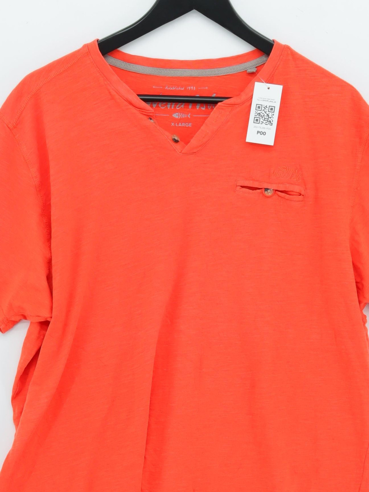 T shirt uomo Weird Fish XL rossa 100% altra basic