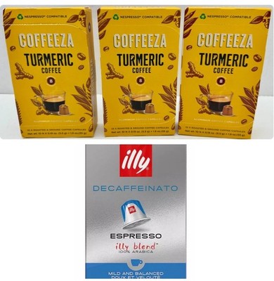 illy Espresso Coffeeza Coffee Nespresso Comptabl Capsules Arabica Tumeric 40 ct