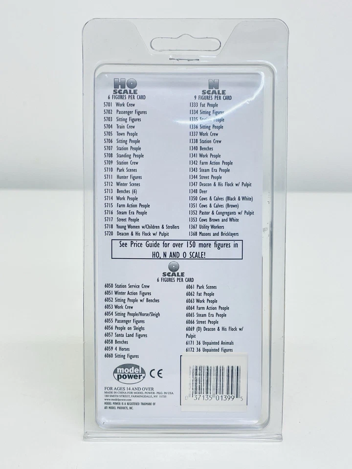 Model Power N Scale 72 Assorted Figures Hand Painted 1399 New Sealed - Image 3 of 3