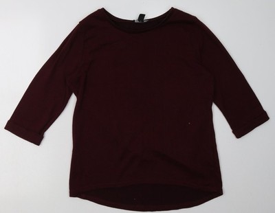 New Look Damen Pullover Sweatshirt rot Polyester Größe 12 Pulli